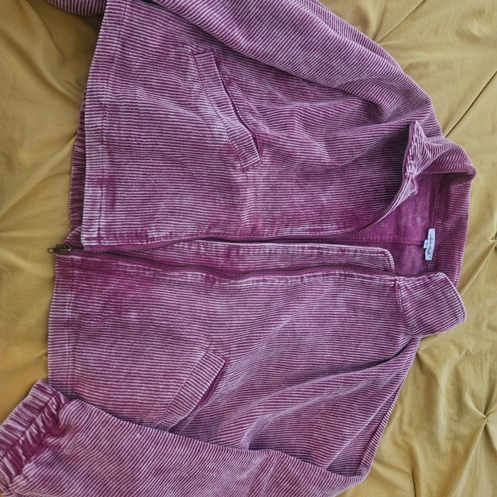 White Birch Pink Corduroy Jacket